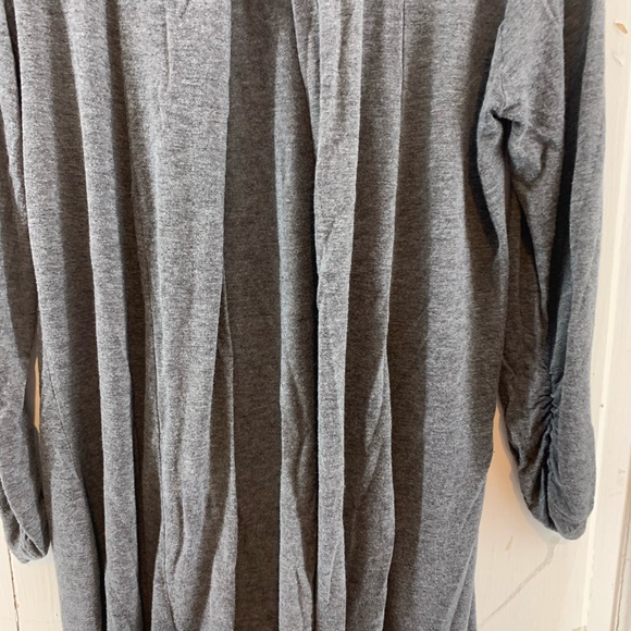 Dark Grey Open Cardigan - Picture 4 of 8